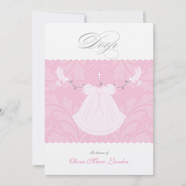 De elegante Uitnodiging van het Doopsel van het Me Inbjudningar (Framsida)