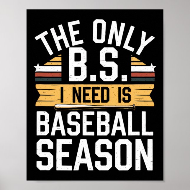De enda B.s. Jag behöver Baseballsäsongen. Poster (Framsidan)