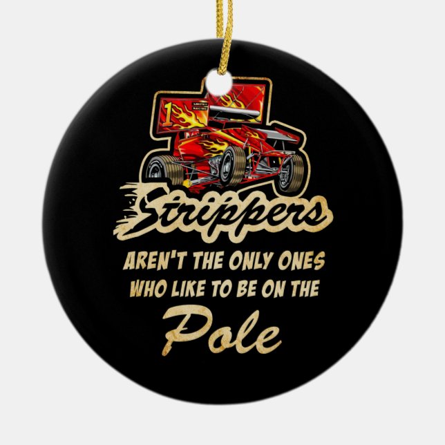 De enda som vill vara med i polet julgransprydnad keramik (Framsidan)