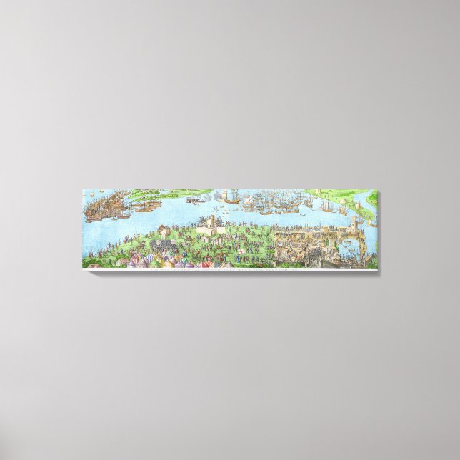 De engelska styrkornas campment canvastryck (Framsida)