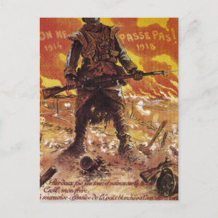 De får inte passera! (1918)_Propaganda poster Vykort