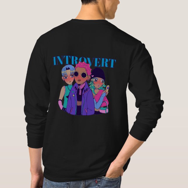 De färgglada introverterna t shirt (Baksida)