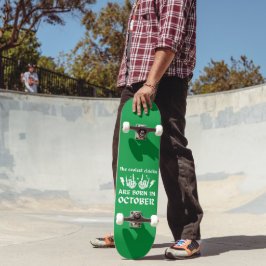 DE FÄRGSTA CHICKARNA ÄR FÖDDA I OKTOBER-födelsedag Mini Skateboard Bräda 18,5 Cm