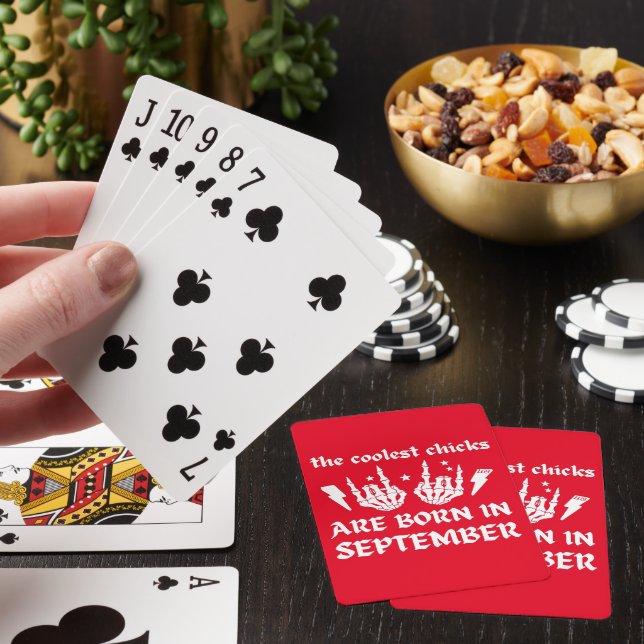 DE FÄRGSTA CHICKARNA ÄR FÖDDA I SEPTEMBER-födelsed Casinokort (På plats)