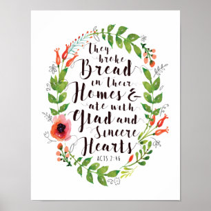 De Fattiga bröd i sin hembild Poster