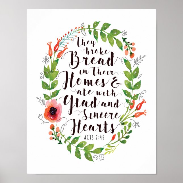 De Fattiga bröd i sin hembild Poster (Framsidan)