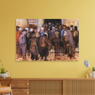De fattiga och pengar av Vincent van Gogh Canvastryck