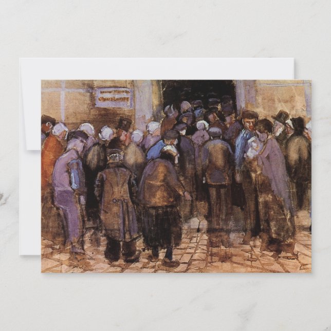 De fattiga och pengar av Vincent van Gogh Inbjudan (Framsida)