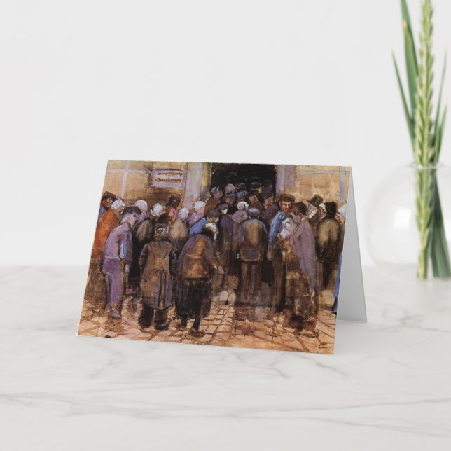 De fattiga och pengar av Vincent van Gogh Kort (Framsida)