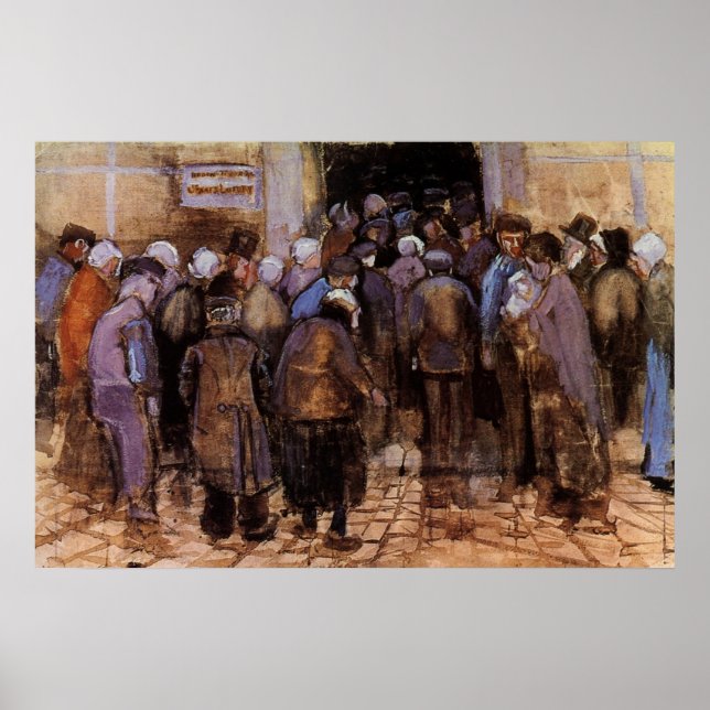De fattiga och pengar av Vincent van Gogh Poster (Framsidan)