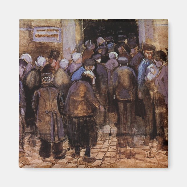 De fattiga och pengarna från Vincent van Gogh Magnet (Framsidan)