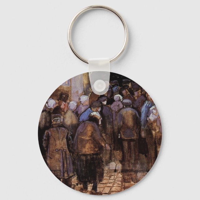 De fattiga och pengarna från Vincent van Gogh Nyckelring (Framsida)