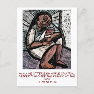 De fattigas madonna meddelande vykort