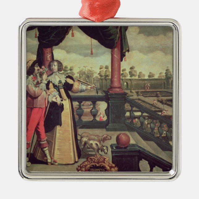 De fem avkänningarna - lukt julgransprydnad metall (Framsidan)