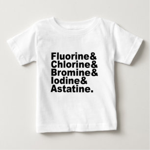 De fem halogenerna inom kemin Klor Brom T-shirt