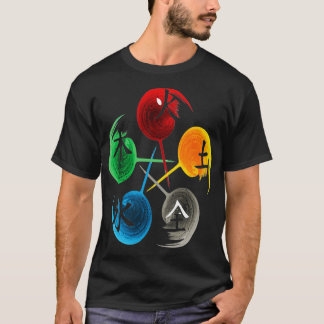 De fem Inslagen Qigong Tai Chi-designen T Shirt