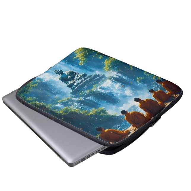 De fem munkarnas serenitet laptop fodral (Framre botten)