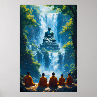 De fem munkarnas serenitet poster