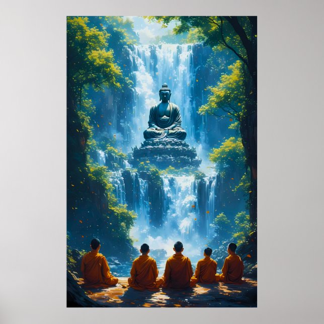 De fem munkarnas serenitet poster (Framsidan)