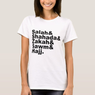 De fem pelarna inom islam Muslimsk bön Tro T Shirt