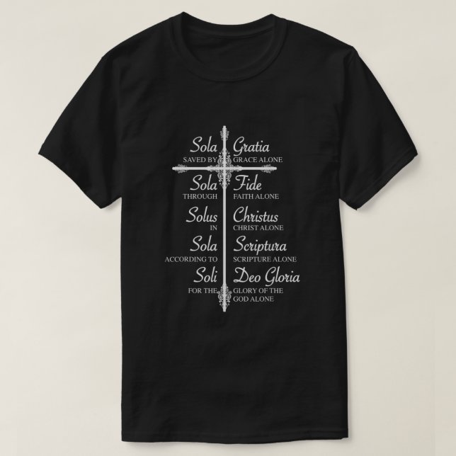 De fem SOLAS Shirt Cute Christian Movement T (Design framsida)