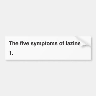 De fem tecknen av laziness bildekal