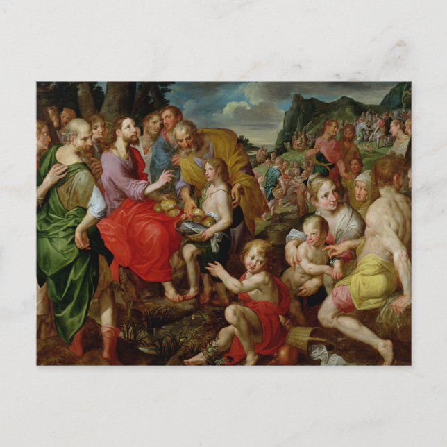 De fem tusen Matande Vykort (Framsida)