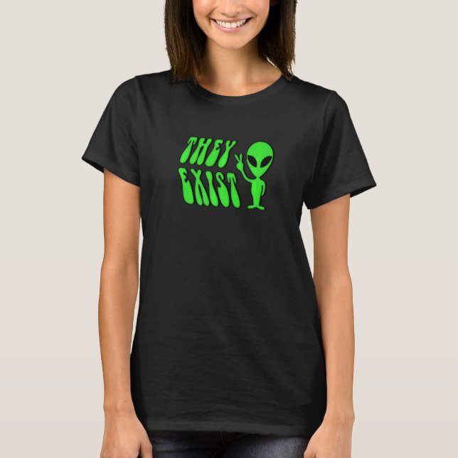 De finns i Grönten Alien T Shirt (Framsida)