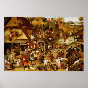 De Flemish proverbsna Poster