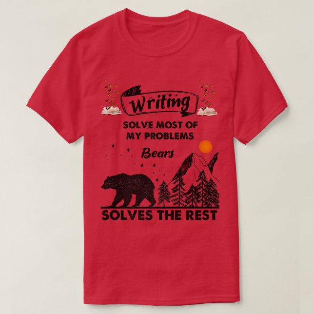 De flesta av mina problem löses med skrivlösning t shirt (Design framsida)