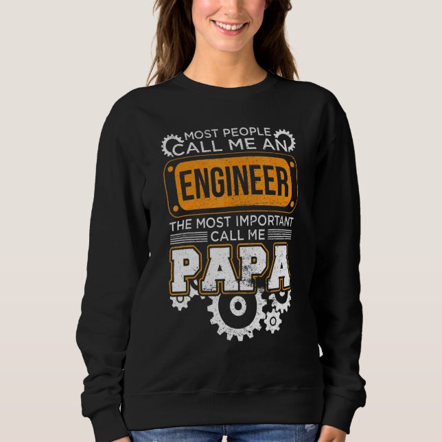 De flesta kallar mig en Ingenjör Fars dag T Shirt (Framsida)