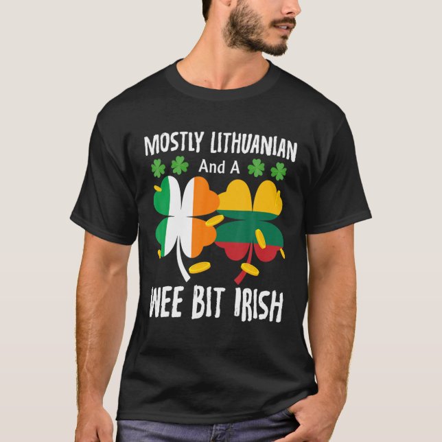 De flesta litauiska och en bit irländska St Patric T Shirt (Framsida)