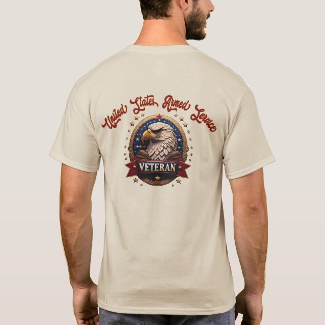 De förenade staternas försvarsgrenars pensionerade t shirt (Baksida)