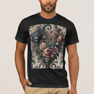 De formella vännerna – gotisk blomsterdesign t shirt