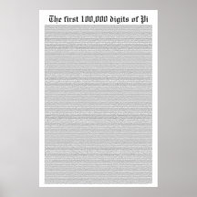 De första 100 000 siffrorna i Pi