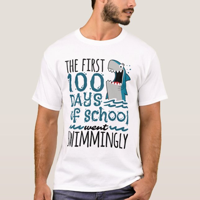 De första 100 dagarna av skolan har svindlat haj t shirt (Framsida)