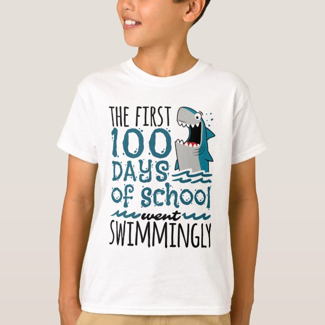 De första 100 dagarna av skolan har svindlat haj t shirt (Framsida)