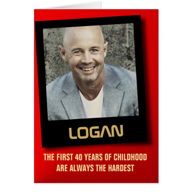 De första 40 åren är det svåraste födelsedagskorte hälsningskort (Framsidan)