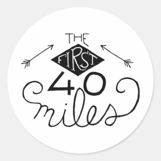 De första 40 miles runt klistermärke