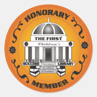 De första barnens framgång i Bibliotek Runt Klistermärke