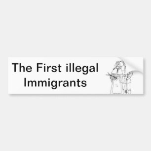 De första illegal invandrare bildekal