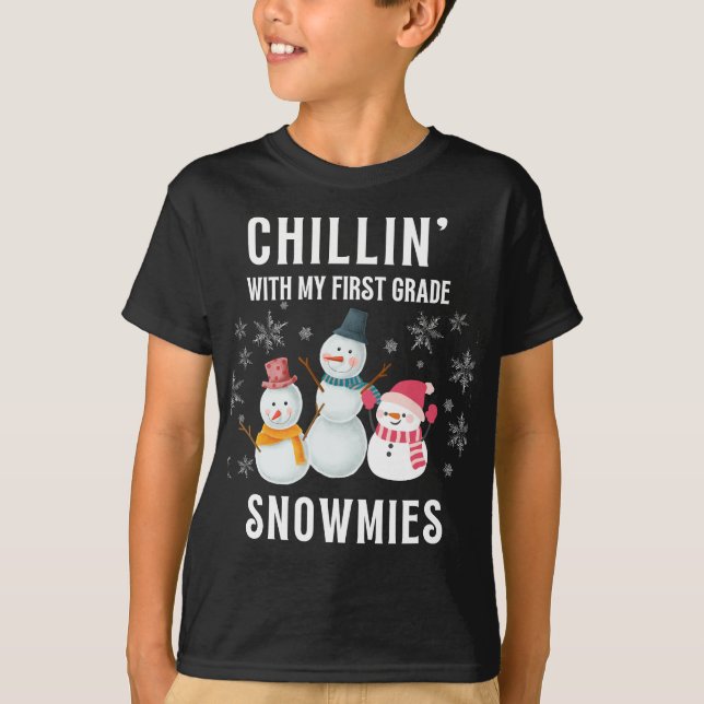 de första klass-snömierna t shirt (Framsida)