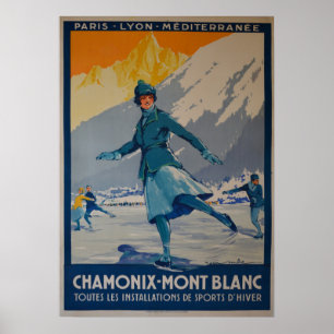 de första vinterolympiaden 1924 poster