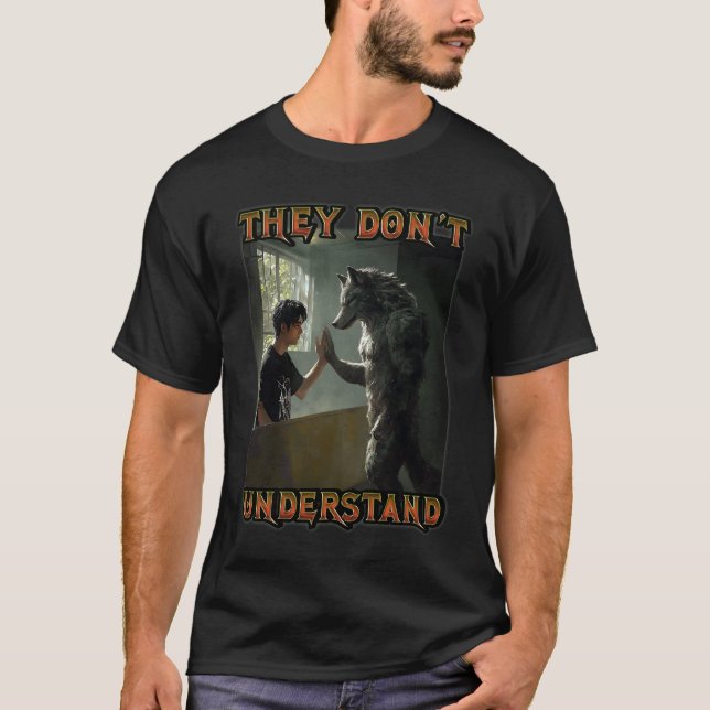 De förstår inte Werewo, Cringe Alpha Varg Memet T Shirt (Framsida)