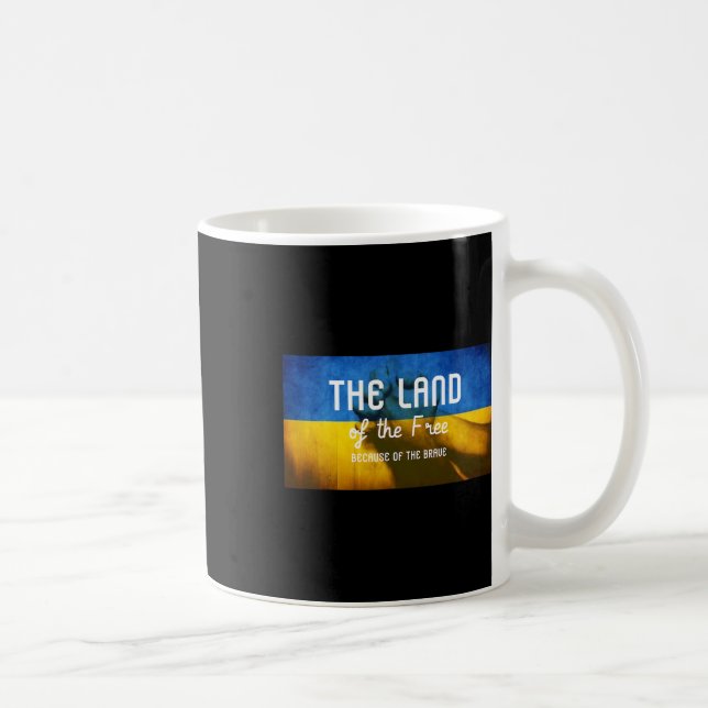 De frias land tack vare de modiga Ukraina Kaffemugg (Höger)