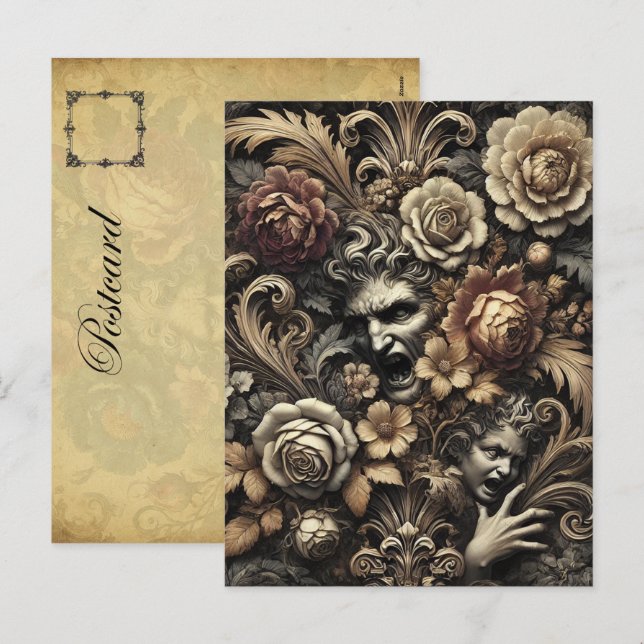 De frön vi sjunger - Gothic Victorian Helg Vykort (Fram/baksida)