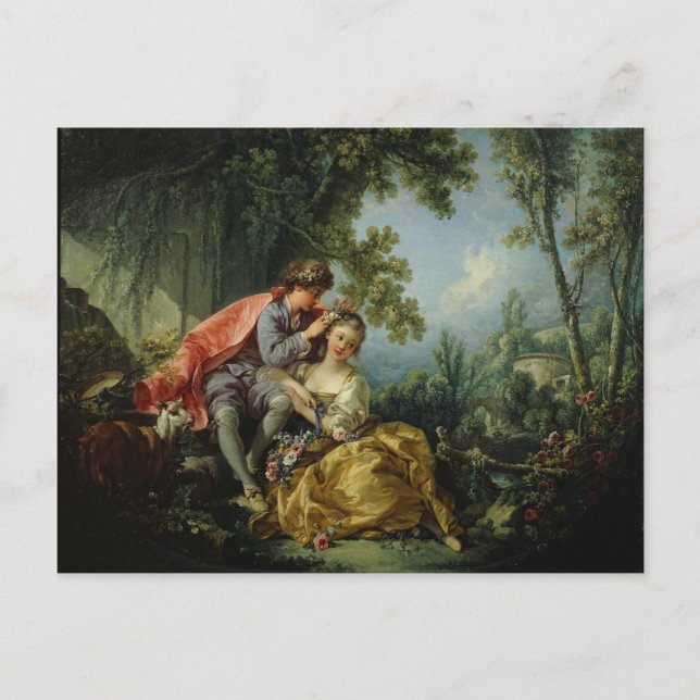 De fyra århundradena Vår - François Boucher Vykort (Framsida)