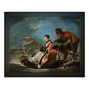 De fyra årstider av François Boucher på vintern Fototryck