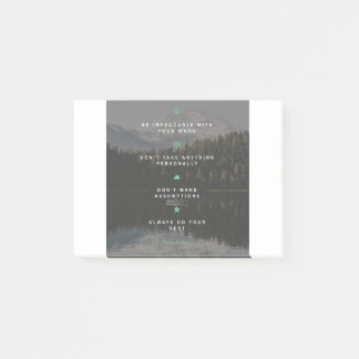 De fyra avtalen post-it block