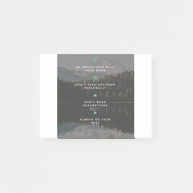 De fyra avtalen post-it block (Framsida)